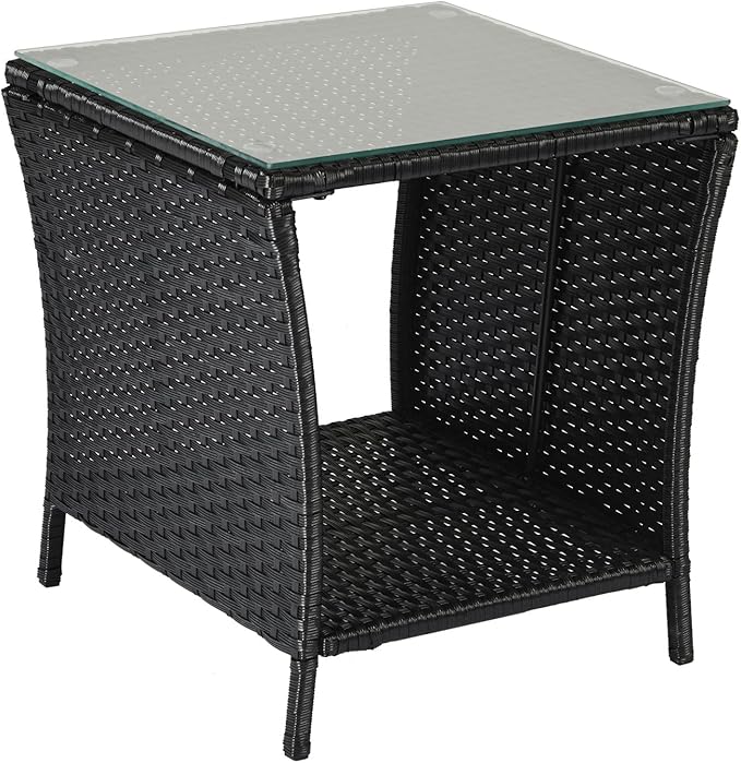 HomVent Patio Wicker Rattan Side Table - Photo 9