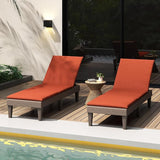 HAPPYGRILL Outdoor Chaise Lounge Chair Rattan Recliner Lounger with Removable Cushion & 3-Level Adjustable Backrest - Photo 4