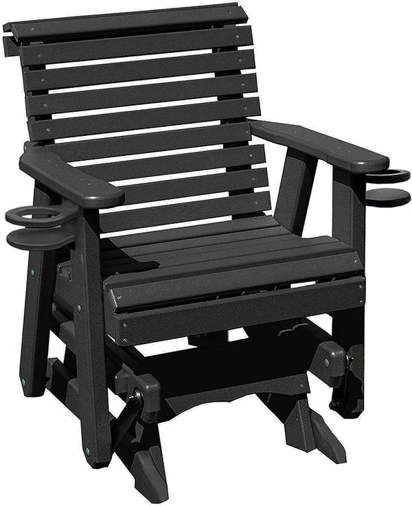 Amish Craftsmanship Made in USA 2FT Heavy Duty Poly Lumber Wood Porch Patio Glider HDPE with No wood fibers Lancaster - Photo 1