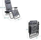 Best Choice Products Set of 2 Adjustable Steel Mesh Zero Gravity Lounge Chair Recliners w/Pillows and Cup Holder Trays - Photo 3