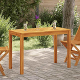 vidaXL - Solid Wood Acacia Outdoor Patio Dining Table 43.3"x21.7"x29.5" - Modern Rectangular Table for Garden Terrace - Photo 2