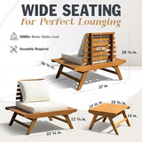 IDZO Armless Club Chairs Design Heavy Duty 400lbs Capacity Elegant Patio Bistro Set 3 Piece Outdoor - Photo 5