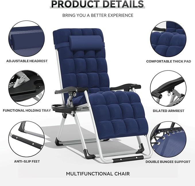 Zero Gravity Chair, Portable Outdoor Chair - Photo 5