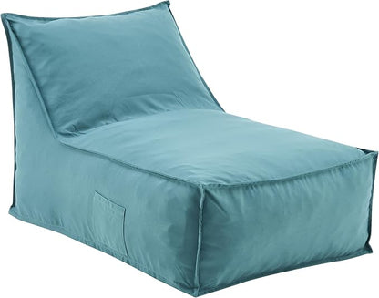Christopher Knight Home Venny 48" L Outdoor Bean Bag Chair Set of 2, Fabric Bean Bag Chair for Adults and Kids, Indoor/Outdoor Sun Lounger, Patio Lounge Chair Set of 2, Teal