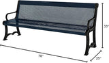 COATEDOUTDOORFURNITURE Coated Outdoor Furniture Heavy-Duty Outdoor Bench Thermoplastic Coated, Punched Steel - Photo 2