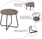 VECELO 17.7 inch Small Round Outdoor Side Table, Patio End Table - Photo 7