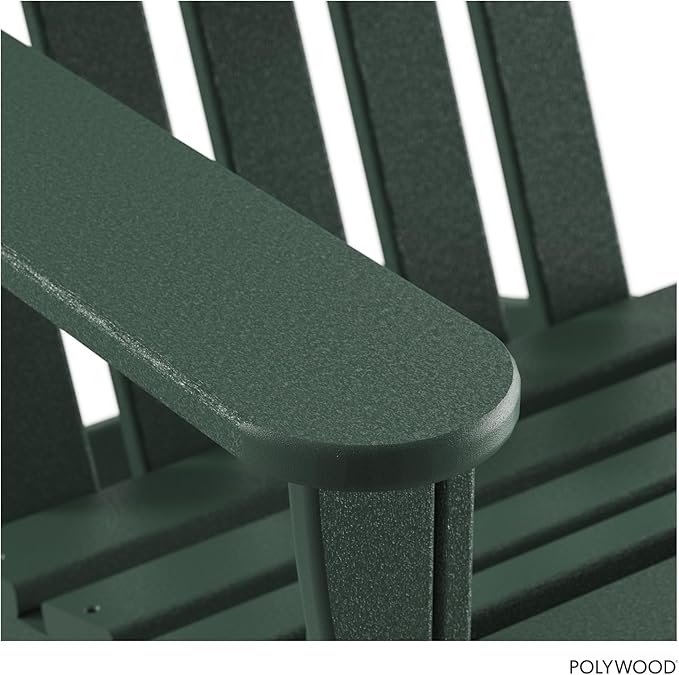 POLYWOOD AD4030GR Classic Outdoor Adirondack Chair, Green