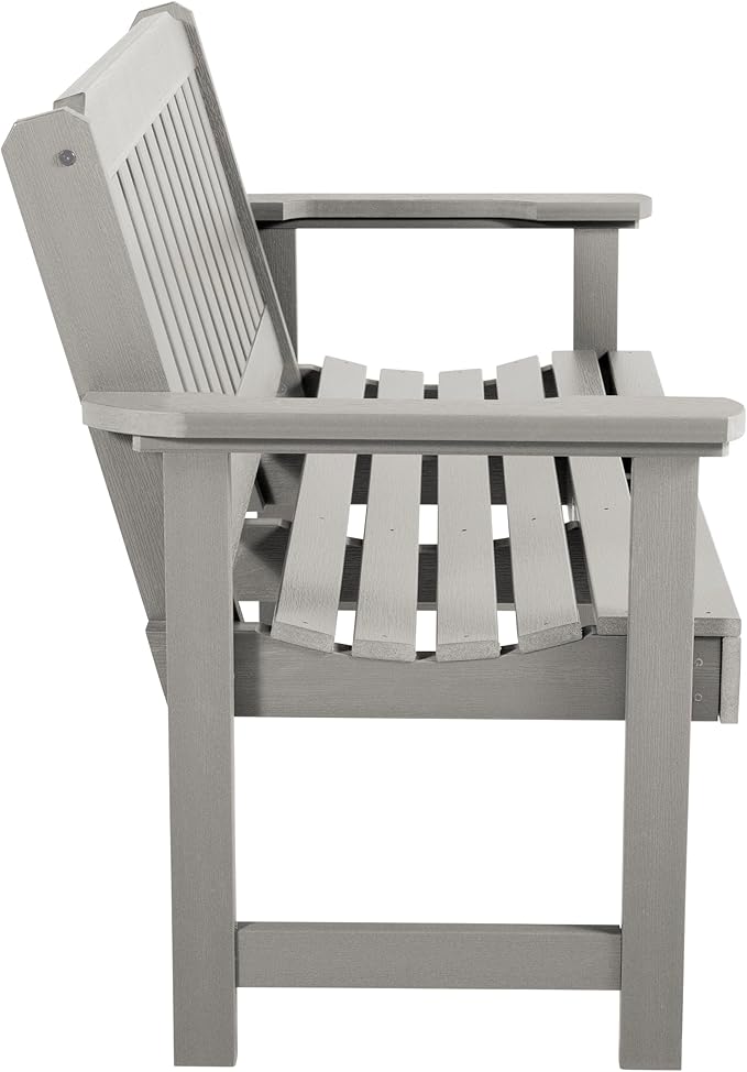 highwood Lehigh Garden Bench, 4 Feet, Harbor Gray