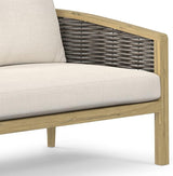 SIMPLIHOME Parkside SOLID ACACIA WOOD 70 inch Wide Rectangle Contemporary 4 Piece Outdoor Conversation Set in Natural - Photo 7