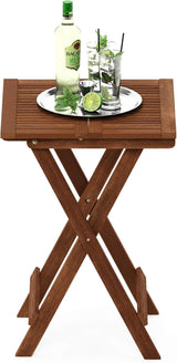 Furinno FG18065 Tioman Hardwood Patio Furniture Folding Table in Teak Oil, Large, Natural - Photo 4