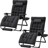Homall Oversized Zero Gravity Chair, Set of 2 Recliner Lounge Chair with Removable Soft Cushion and Cup Holder - Photo 1