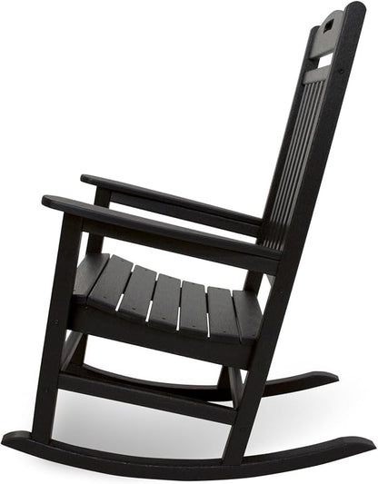 Trex Outdoor Furniture by Polywood Yacht Club Rocker Chair, Charcoal Black (TXR100CB)