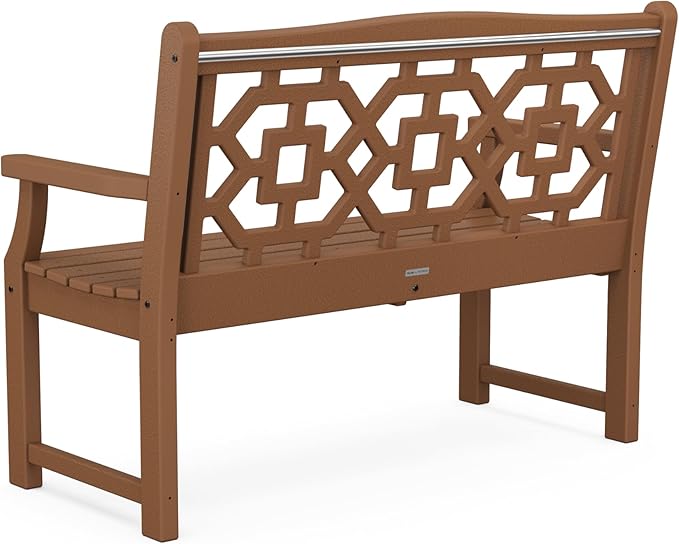 Martha Stewart by POLYWOOD® Chinoiserie 48” Garden Bench in Teak - Photo 4