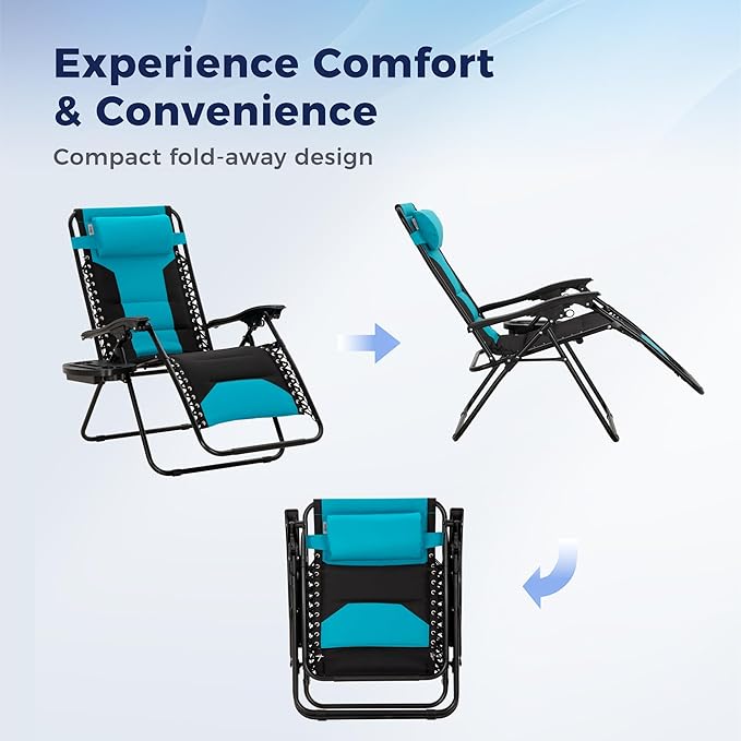 MAISON ARTS Oversized Zero Gravity Chairs Set of 2 - Photo 7