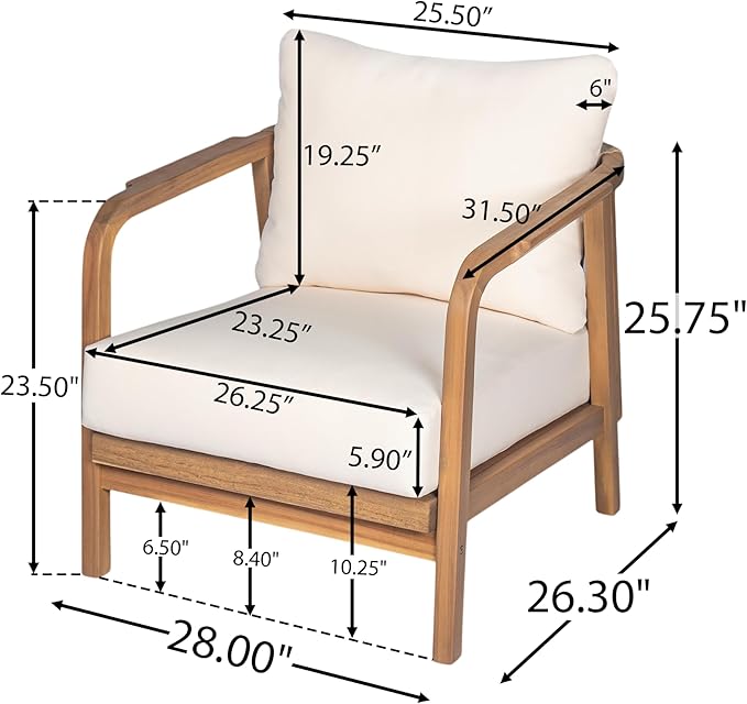 Christopher Knight Home Newell Lounge Chair Outdoor Set of 2, Patio Accent Chair, Comfy Reading Single Sofa - Photo 2