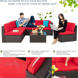 Vongrasig 7 Pieces Patio Furniture Sets, Outdoor All-Weather Wicker Patio Conversation Sets - Photo 5