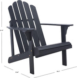SAFAVIEH Outdoor Collection Topher Black Slatted Adirondack Chair - Photo 3