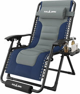 Amopatio Zero Gravity Reclining Patio Chair XL Foldable Lounge Chair with Removable Cup Holder/Headrest/Footrest 500LBS - Photo 1