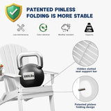 Plawdlik Folding Adirondack Chair Set of 6 with Cup Holder, Wooden Textured - Photo 4