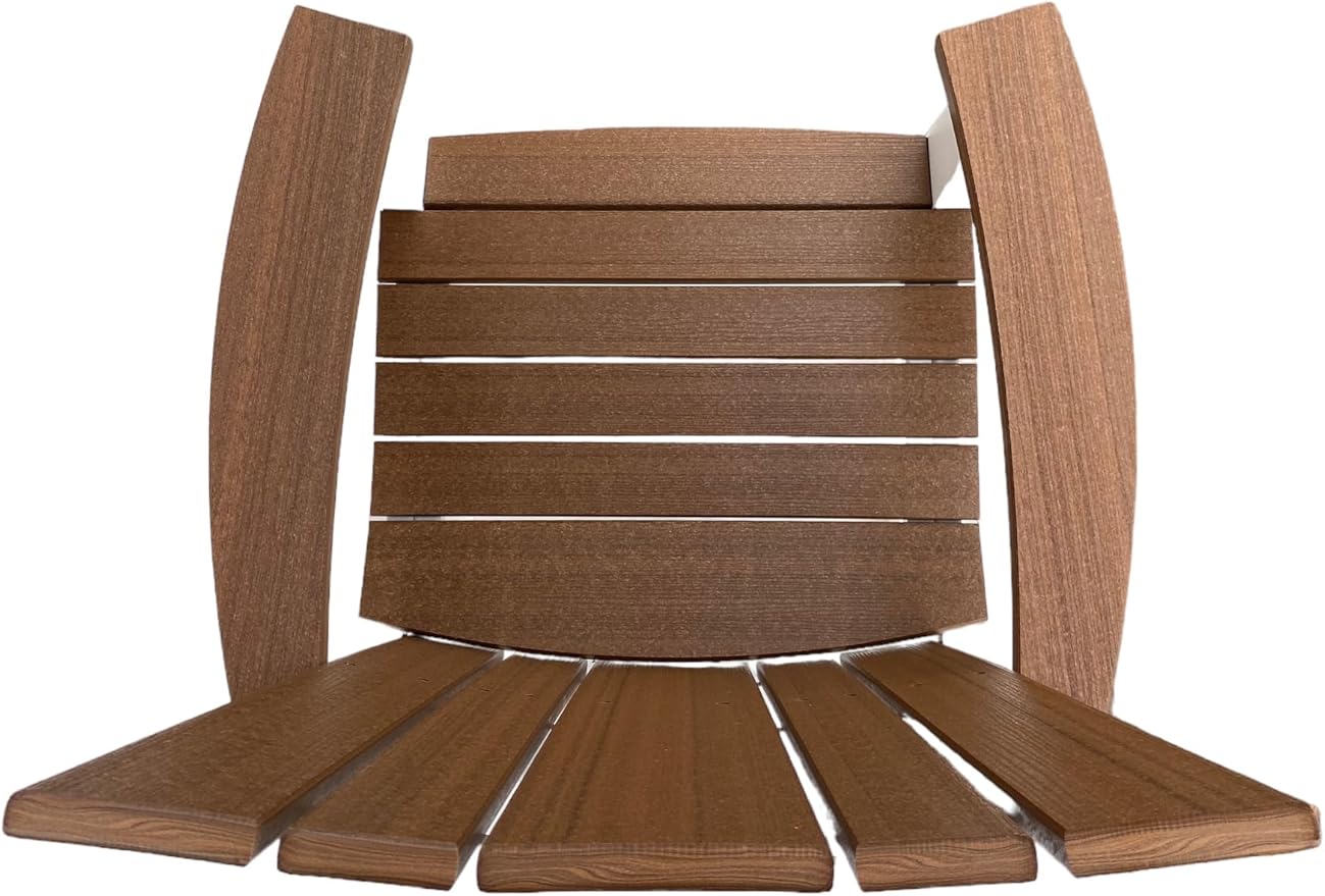 Generic Rocking Chairs, Poly Lumber Rocker,All Weather Rocking Chair Outdoor,High Back Porch Rocker,Cracker Barrel Rocking Chairs for Porch,360lbs (Mahogany/White)