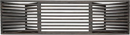 Outdoor Bench - Acacia Wood with Geometric Triangular Design and Open Slat Paneling - Perfect for Modern Outdoor Décor - for Your Patio, Garden, or Deck, Dark Gray
