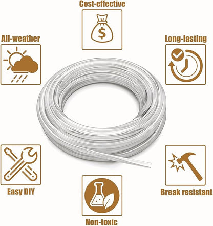 3/16'' Vinyl Sling Chair Spline Solid Awning Cord Replacement for Patio Fabric Chaise Lounge Outdoor Sling Chair Lawn Garden Pool Furniture Repair (50 Ft)