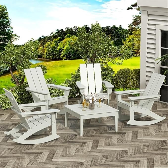 Costaelm Outdoor Side Tables for Patio, Small Patio Conversation Table Weather Resistant Coffee Table - Photo 2