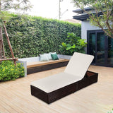 VINGLI Adjustable Backrest Outdoor Patio Wicker Rattan Lounge Chairs, Beach Poolside Chair, Chaise Lounge - Photo 2