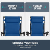 Best Choice Products 30” Wide Folding Zero Gravity Outdoor Recliner Patio Lounge Chair w/Adjustable Canopy Shade - Photo 4