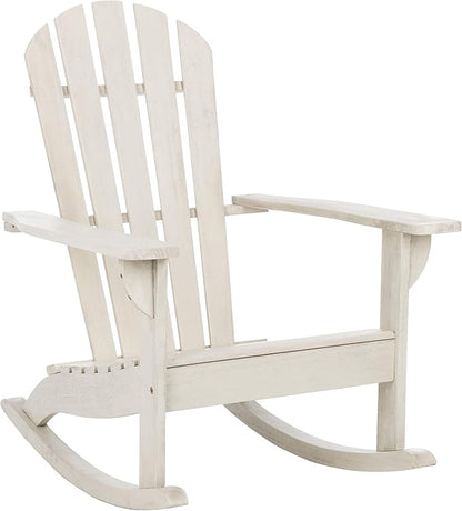 Safavieh Outdoor Brizio Classic White Adirondack Rocking Chair