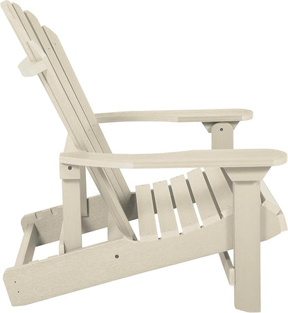highwood Hamilton Folding and Reclining King Size Adirondack Chair, Whitewash