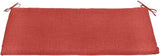 BrylaneHome Bench Cushion - 48" L x 18" W x 3" H - Patio & Outdoor - Water, Stain & Fade Resistant - Geranium - Photo 1