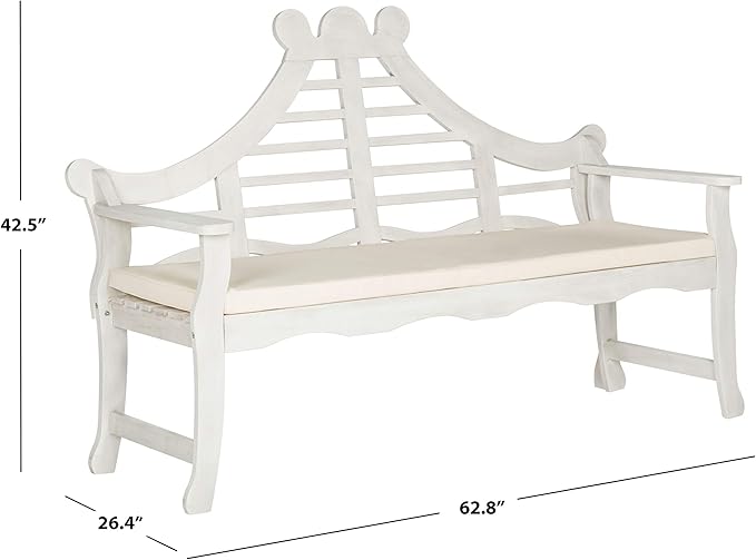 SAFAVIEH PAT6741A Outdoor Collection Azusa Bench