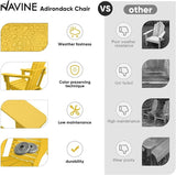 Adirondack Chair Set of 6, HDPE Folding Adirondack Chair with Multifunctional Cup Holder - Photo 5