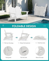 SERWALL 3 Pieces Patio Adirondack Bench Set - Photo 7
