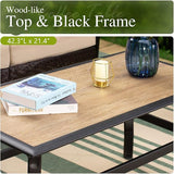Sophia & William Metal Patio Furniture Set, 4 Seats Outdoor Conversation Set with Loveseat Sofa, 2 Swivel Chairs - Photo 6