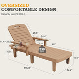 UDPATIO Outdoor Lounge Chair Set of 2 with Arms - Photo 3