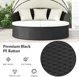 HAPPYGRILL Patio Round Daybed, Wicker Daybed with Retractable Canopy - Photo 6