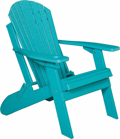 Furniture Barn USA Poly Folding Adirondack Chair, Aruba Blue