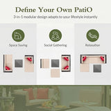 Devoko 5 Pieces Patio Furniture Sets All Weather Outdoor Sectional Patio Sofa Manual Weaving Wicker Rattan Patio - Photo 6