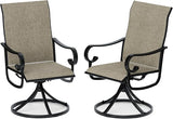 Patio Swivel Chairs Set of 2, Outdoor Dining Chairs with High Back - Photo 1
