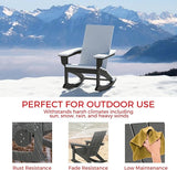 Costaelm Outdoor Adirondack Chair, All Weather Resistant Lawn Chairs Balcony Chair and Fire Pit Chairs - Photo 6
