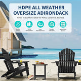 Plawdlik Folding Adirondack Chair Set of 2 with 2 Cup Holder, SGS Tested - Photo 5