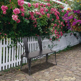 45” Outdoor Metal Bench, Industrial Dining Bench with Removable Backrest - Photo 7
