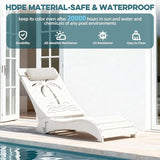 in Pool Lounge Chairs Set of 2, HDPE Pool Chaise Loungers for Sun Shelf up to 9 Inches, Fade-Resistant - Photo 4