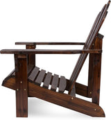Shine Company Westport Wooden Adirondack Chair, Outdoor Patio Firepit Chairs, Back & Seat Pre-Assembled, Burnt Brown - Photo 5