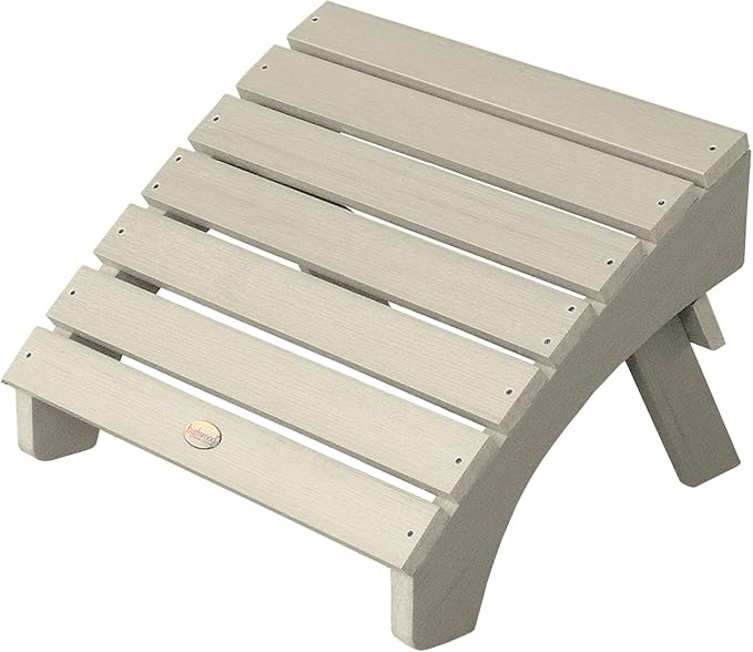 Highwood AD-KITCLAS3-WAE Classic Westport Adirondack Chair with Ottoman, Whitewash