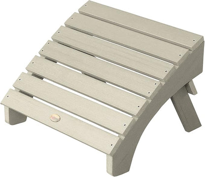 Highwood AD-KITCLAS3-WAE Classic Westport Adirondack Chair with Ottoman, Whitewash