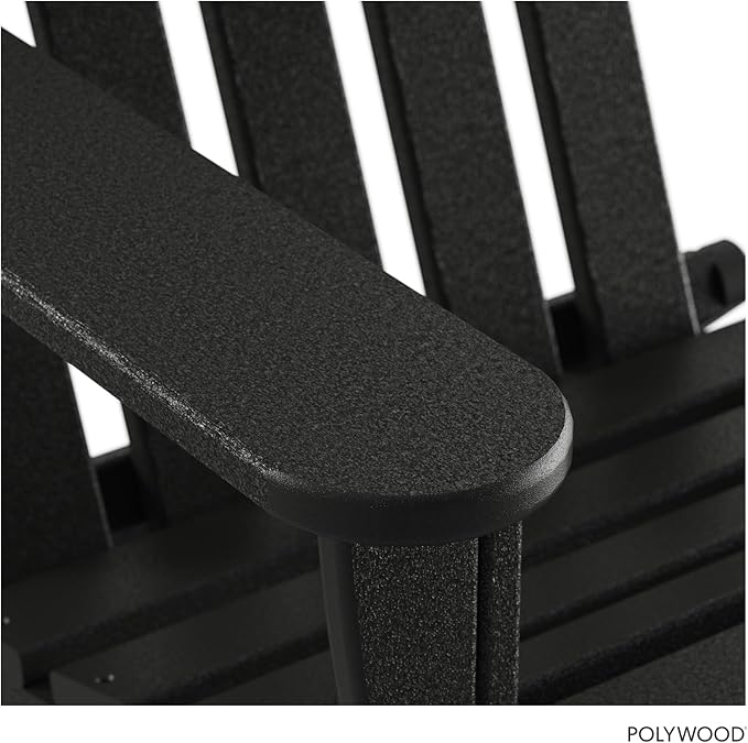 POLYWOOD AD5030BL Classic Folding Adirondack, Black