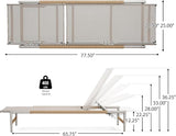 Christopher Knight Home Set of 2 Hargrove Patio Garden Chaise Lounges, Aluminum Frame - Photo 2
